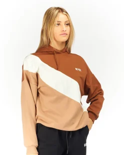ACDC - DONNA FELPA INVERNALE MULTICOLOR  CON CAPPUCCIO
