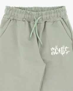 ACDC - PANTALONE TUTA VERDE CON POLSINO PER RAGAZZA