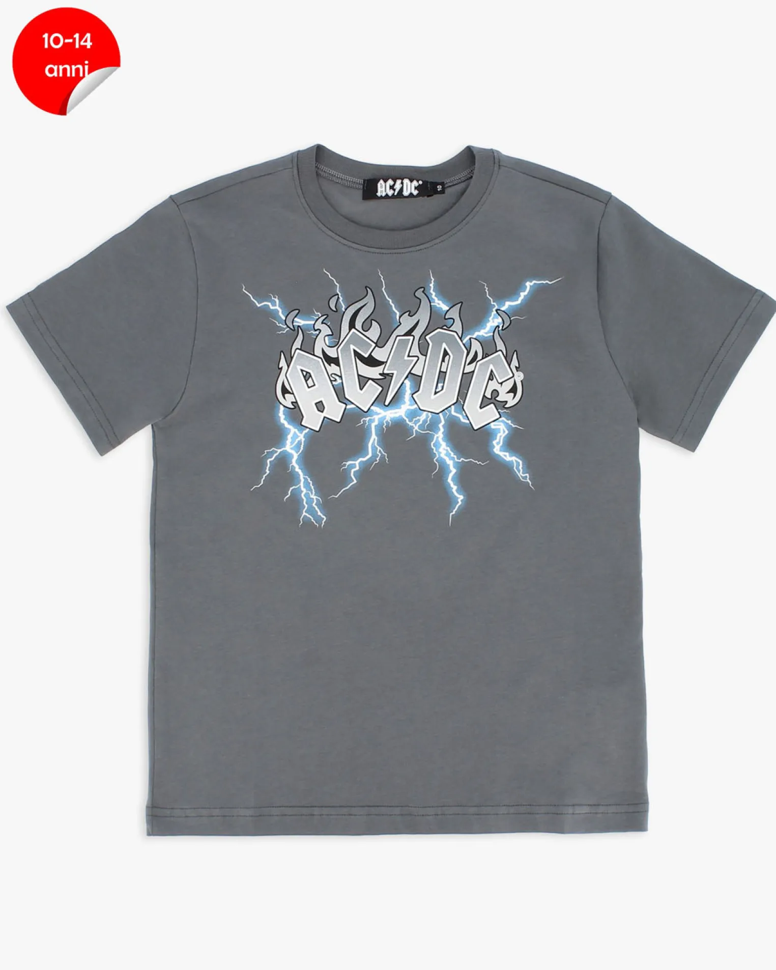 ACDC - TSHIRT MANICA CORTA GRIGIA IN COTONE PER RAGAZZI
