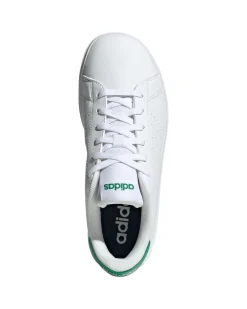 ADIDAS ADVANTAGE BASE 2.0 J - Scarpa bianca e verde numerata 36-40