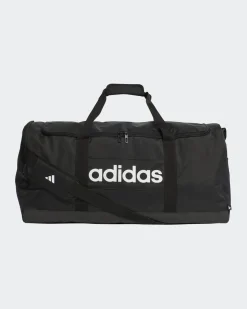 ADIDAS - BORSONE LINEAR DUFFEL L NERO CON LOGO BIANCO - JE8344