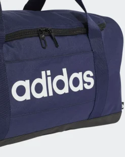 ADIDAS - BORSONE LINEAR DUFF S BLU CON DETTAGLI BIANCHI E NERI, IN6111