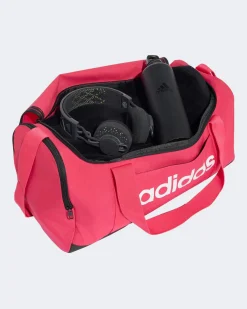 ADIDAS - BORSONE LINEAR DUFF S FUXIA CON DETTAGLI BIANCHI E NERI, KS2072