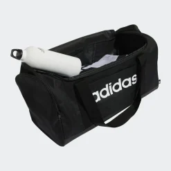 ADIDAS - BORSONE LINEAR DUFF S NERO CON DETTAGLI BIANCHI,  JE8343