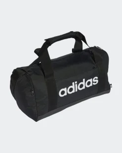 ADIDAS - BORSONE PICCOLO LINEAR DUFF XS NERO CON DETTAGLI BIANCHI, JE8347