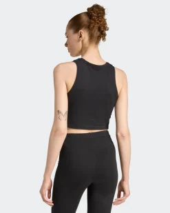 ADIDAS - CANOTTA CROPPED NERA IMBOTTITA DA DONNA -  KC5181
