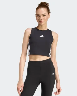 ADIDAS - CANOTTA CROPPED NERA IMBOTTITA DA DONNA -  KC5181