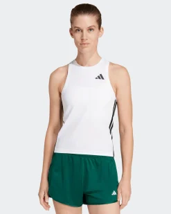 ADIDAS - CANOTTA SPORTIVA DONNA BIANCA CON BANDE NERE  3S SJ - JE8694