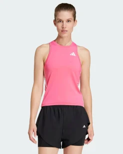 ADIDAS - CANOTTA SPORTIVA DONNA FUXIA CON BANDE BIANCHE  3S SJ -  JE8695