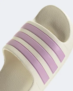 ADIDAS - CIABATTA ADILETTE BEIGE 3 BANDE LILLA - JS2498