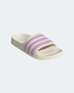 ADIDAS - CIABATTA ADILETTE BEIGE 3 BANDE LILLA - JS2498