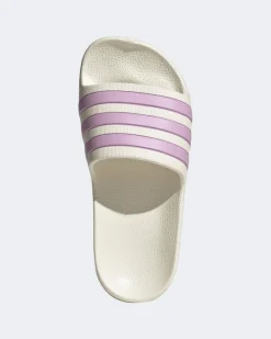ADIDAS - CIABATTA ADILETTE BEIGE 3 BANDE LILLA - JS2498