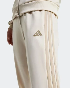 ADIDAS - COMPLETO TUTA BEIGE DA DONNA CON FELPA FULL ZIP 3 STRISCE - KB8162