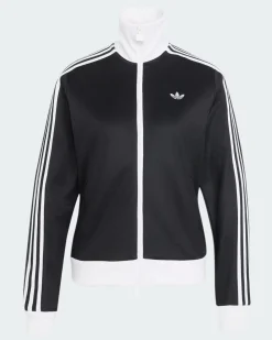 ADIDAS - FELPA BECKENBAUER FULL ZIP NERA CON DETTAGLI BIANCHI DA DONNA, KV9560