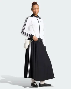 ADIDAS - FELPA BECKENBAUER FULL ZIP BIANCA CON DETTAGLI NERI DA DONNA, KV9565