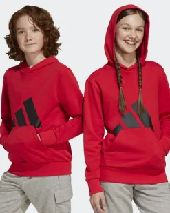 ADIDAS - FELPA CON CAPPUCCIO BL FT HD 280 JUNIOR ROSSO - JE1389