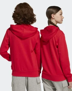 ADIDAS - FELPA CON CAPPUCCIO BL FT HD 280 JUNIOR ROSSO - JE1389