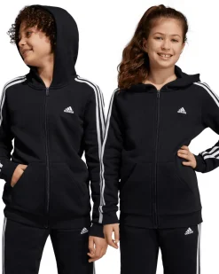 ADIDAS - FELPA CON CAPPUCCIO ESSENTIALS 3-STRIPES FLEECE FULL-ZIP - HR6331