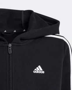 ADIDAS - FELPA CON CAPPUCCIO ESSENTIALS 3-STRIPES FLEECE FULL-ZIP - HR6331