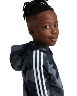 ADIDAS - FELPA CON CAPPUCCIO GRIGIO JUNIOR CAMOUFLAGE FT HD - IV7302