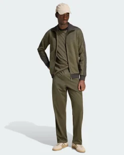 ADIDAS - FELPA TRACK TOP ICONICO VERDE CON DETTAGLI NERI DA UOMO, KT5043