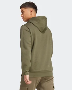 ADIDAS - FELPA UOMO CON CAPPUCCIO VERDE CON LOGO MIMETICO -JM6379
