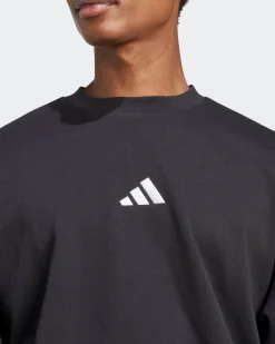 ADIDAS - FELPA  UOMO NERA PERFORMANCE ESSENTIALS BIG LOGO FRENCH TERRY - IN6160