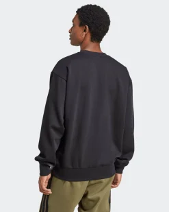 ADIDAS - FELPA  UOMO NERA PERFORMANCE ESSENTIALS BIG LOGO FRENCH TERRY - IN6160