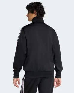 ADIDAS - GIACCA SPORTIVA FIREBIRD FULL ZIP NERA CON DETTAGLI BIANCHI DA UOMO, KD8312