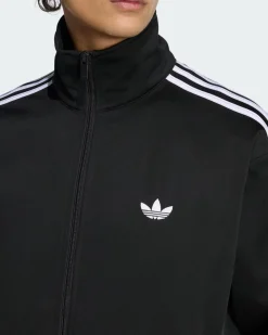 ADIDAS - GIACCA SPORTIVA FIREBIRD FULL ZIP NERA CON DETTAGLI BIANCHI DA UOMO, KD8312