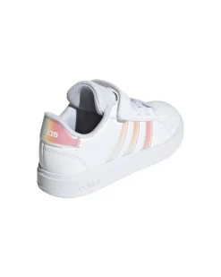 ADIDAS GRAND COURT 2.0 EL C - Scarpa bianca e rosa numerata 28-35