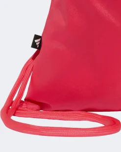 ADIDAS - GYMSACK LINEAR FUXIA CON LOGO BIANCO, KS4514