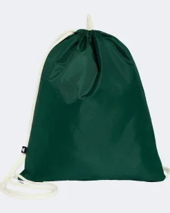ADIDAS - GYMSACK LINEAR VERDE  CON LOGO BIANCO, KS4515