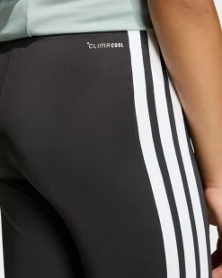 ADIDAS - LEGGINGS FLARED NERO TRAIN ESSENTIAL 3 STRISCE PER RAGAZZI