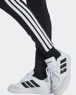 ADIDAS - LEGGINGS  JUNIOR ( 9-15 ANNI) TRE STRISCE NERI CON DETTAGLI BIANCHI - JD6473