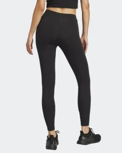 ADIDAS - LEGGINGS LIN SJ LEG NERI CON LOGO BIANCO DA DONNA - JG8621
