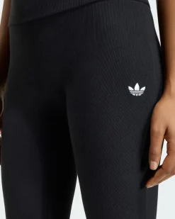 ADIDAS - LEGGINGS SVASATI ESSENTIAL CON LAVORAZIONE A COSTE NERI DA DONNA, KR3600