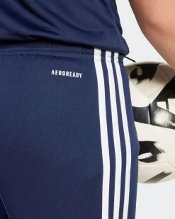 ADIDAS - PANTALONCINO DA ALLENAMENTO JUNIOR BLU E BIANCO SQUA25  -JJ2418