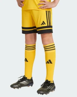 ADIDAS - PANTALONCINO DA ALLENAMENTO JUNIOR GIALLO E NERO SQUA25  -JJ2421