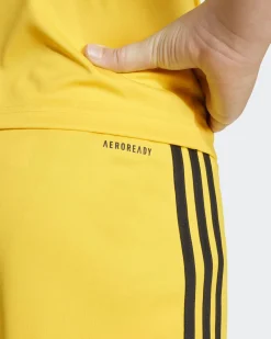 ADIDAS - PANTALONCINO DA ALLENAMENTO JUNIOR GIALLO E NERO SQUA25  -JJ2421
