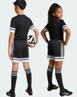 ADIDAS - PANTALONCINO DA ALLENAMENTO JUNIOR NERO E BIANCO SQUA25  - JJ2417