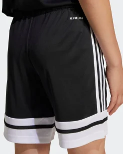 ADIDAS - PANTALONCINO DA ALLENAMENTO JUNIOR NERO E BIANCO SQUA25  - JJ2417