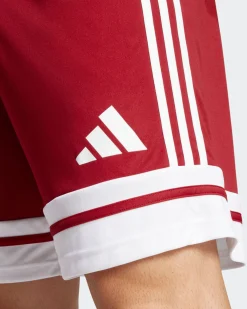 ADIDAS -PANTALONCINO DA CALCIO UOMO ROSSO E BIANCO SQUA25 -JE7745