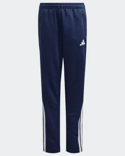 ADIDAS - PANTALONE TUTA  JUNIOR (7-15 ANNI) TR-ES 3S  BLU CON DETTAGLI BIANCHI - KE6072
