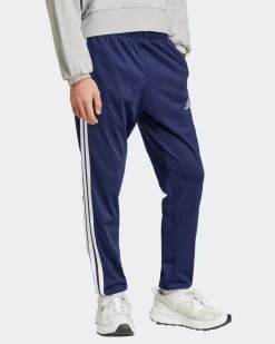 ADIDAS - PANTALONI DA TUTA UOMO BLU CON 3 BANDE BIANCHE  -JI8812