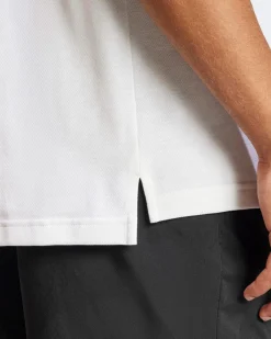ADIDAS - POLO BIANCA MEZZA MANICA DA UOMO CON RIGHINO SUL COLLETTO - JE9020