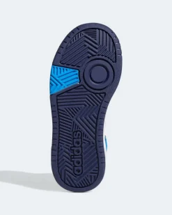 ADIDAS - Scarpa alta da bambino blu e bianca, numerata 28/35 - HOOPS MID GW0400