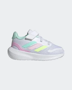 ADIDAS - SCARPA BIANCA STRISCE MULTICOLOR  RUNALCON 5 DA BAMBINI - JP5158