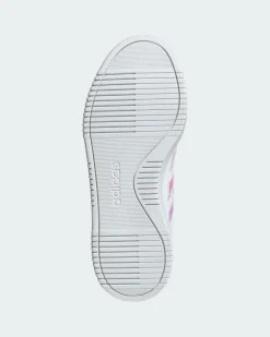 ADIDAS - SCARPA COURTBLOCK BOLD BIANCA CON BANDE IRIDESCENTI JI2205