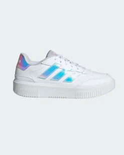 ADIDAS - SCARPA COURTBLOCK BOLD BIANCA CON BANDE IRIDESCENTI JI2205